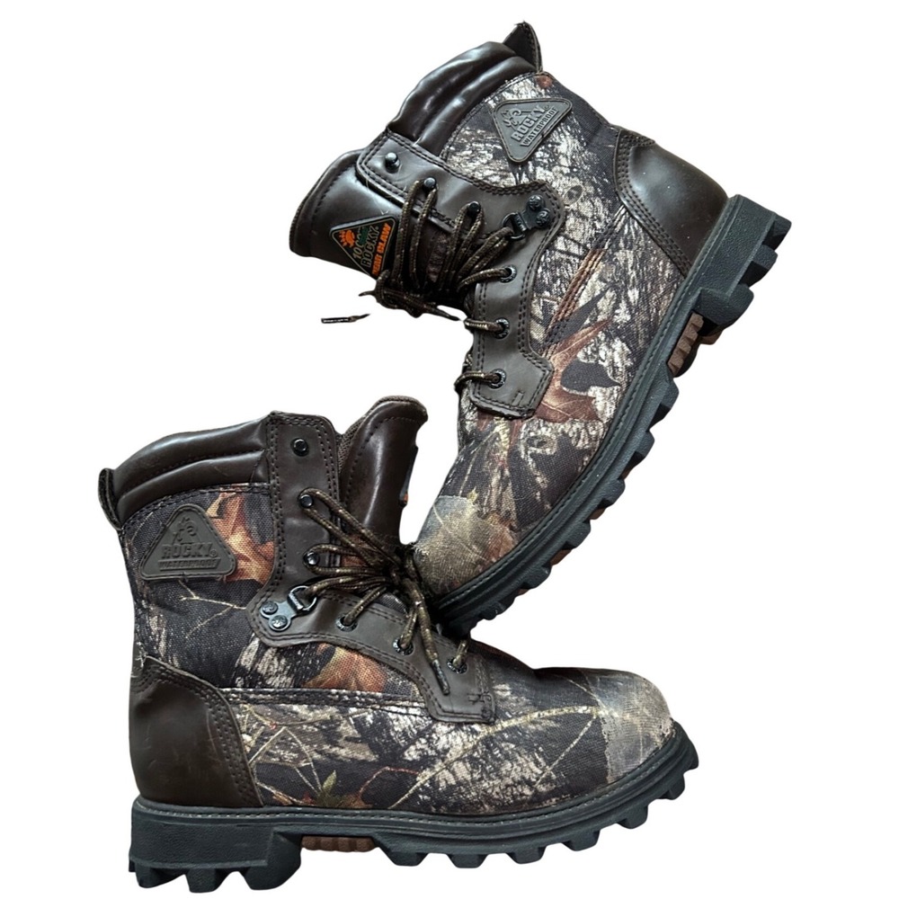 Rocky Kids BearClaw Waterproof Camo Hunting Boots Brown Hiking Size 5W